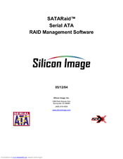 Silicon Image SATA RAID FOR SILICON IMAGE Manual