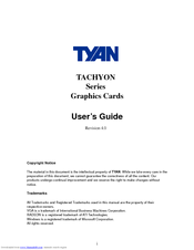 TYAN TACHYON Series User Manual