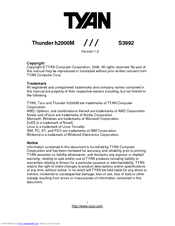 TYAN THUNDER H2000M Manual