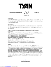 TYAN THUNDER N3600R Manual