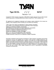 TYAN TIGER GC-SL Manual