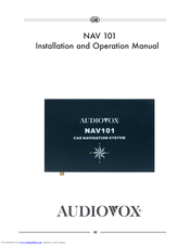 Audiovox NAV101 - NAV 101 - Navigation System Installation And Operation Manual