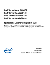 Intel SR1550 Spares/Parts List And Configuration Manual