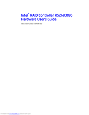 Intel RS2WC080 Hardware User's Manual