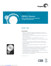 Seagate DB35.4 - Series 250 GB Hard Drive Datasheet
