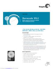 Seagate Barracuda ES.2 ST3250310NS Datasheet