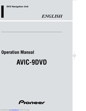 Pioneer AVIC-9DVD Operation Manual