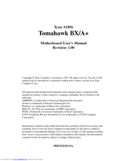TYAN Tomahawk A+ Manual