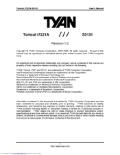 TYAN TOMCAT I7221A User Manual