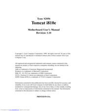 TYAN TOMCAT I810E Manual