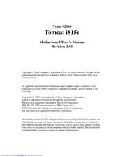 TYAN TOMCAT I815E Manual