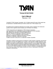 TYAN TOMCAT I815EF User Manual