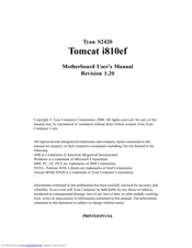 TYAN TOMCAT I810EF Manual