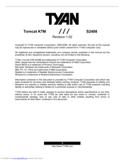 TYAN Tomcat K7M Manual