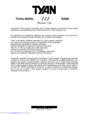 TYAN Trinity i845GL S2098 Manual