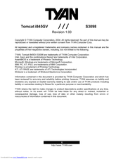 TYAN Tomcat i845GV S3098 Manual