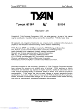 TYAN Tomcat i875PF S5105 User Manual