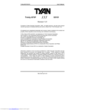 TYAN Trinity i875P S5101 User Manual
