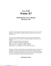TYAN TRINITY K7 S2380 Manual