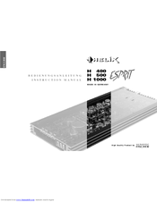 HELIX H 400 ESPRIT Instruction Manual