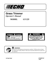 ECHO GT-225 - 10-09 Operator's Manual