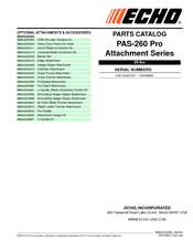 ECHO PAS-260 PRO - PARTS CATALOG SERIAL NUMBER 04001001-04999999 Parts Catalog