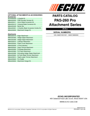 ECHO PAS-260 PRO - PARTS CATALOG SERIAL NUMBER S82813001001-S82813999999 Parts Catalog