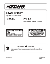 ECHO PPT-260 - 03-03 1 Operator's Manual