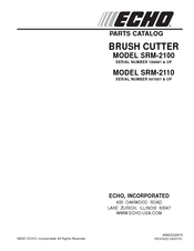 Echo SRM-2100 - PARTS CATALOG SERIAL NUMBER 159491 Parts Catalog