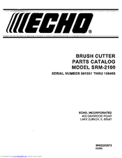 Echo SRM-2100 - PARTS CATALOG 6-95 Parts Catalog