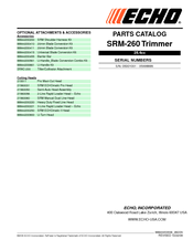 ECHO SRM-260 - PARTS CATALOG SERIAL NUMBERS 05001001-05999999 Parts Catalog