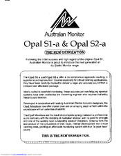 Australian Monitor OPAL S1-A Brochure