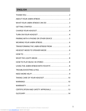 Jabra BT8030 - Headset - Convertible Instruction Manual