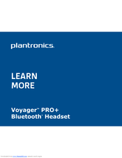Plantronics Voyager PRO+ User Manual