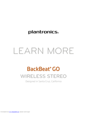 Plantronics BackBeat GO User Manual