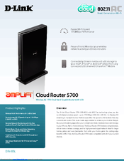 D-Link Amplifi Cloud Router 5700 Specifications