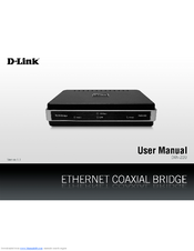 D-Link DXN-221 - HD MediaBridge Coax Network Starter User Manual