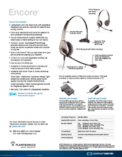 Plantronics PLNH101N Specifications