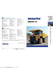 Komatsu HD325-7R Brochure