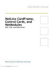 AMX CONTROL CARDS AND NETMODULES Instruction Manual