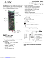 AMX RDM-DC DC MODULE Installation Sheet