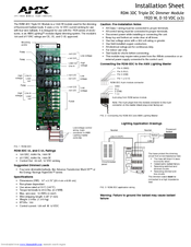 Amx RDM-3DC TRIPLE DC MODULE, 1,920 W (X3), 0-12 VDC Installation Sheet