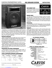 CARVIN 832 Instructions