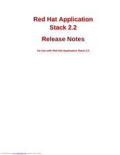 Red Hat APPLICATION STACK 2.2 RELEASE Release Note