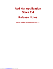 Red Hat APPLICATION STACK 2.4 RELEASE Release Note