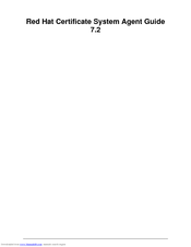 Red Hat CERTIFICATE SYSTEM 7.2 - AGENT GUIDE Manual