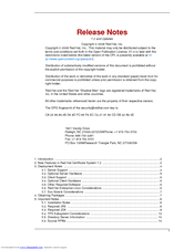 Red Hat CERTIFICATE 7.2 RELEASE NOTES Release Note