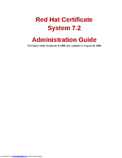 Red Hat CERTIFICATE SYSTEM 7.2 - MIGRATION GUIDE Administration Manual