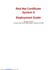 Red Hat CERTIFICATE SYSTEM 8 - DEPLOYMENT Deployment Manual