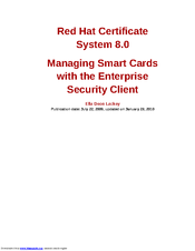 Red Hat SYSTEM 8.0 - MANAGING SMART CARDS WITH THE ENTERPRISE SECURITY CLIENT Manual